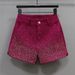 Women’s Clothing Hot diamond shorts for women dopamine new summer high waist slim stretch denim a wide leg hot pants for outdoor wear_ecoleips.com