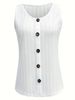 2025 Summer Slim Fit Tank New Slimming Camisole Outer Wear Sleeveless White Versatile Top_ecoleips.com