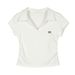 Women's Pure Cotton Polo Collar T-Shirt Plus Size Slimming High End Pleated Short Top Summer Wear Base Layer_ecoleips.com