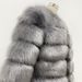 Women's Clothing Fox Fur Patchwork Fur Coat Winter Imitation Fashion Women's Faux Fox Fur Trim Faux Fur Coat Winter Fashion Warm Long Sleeve Jacket_ecoleips.com