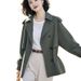Unique, Super Stylish, High-end Short Trench Coat, 2025 Spring New Women's Fashion, Niche And Non-repetitive, Casual_ecoleips.com