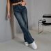 Women's Premium Gray Relaxed Jeans | Mid-Rise Straight Leg | Vintage Washed Denim | Comfortable Loose Fit | Office & Casual Wear_ecoleips.com