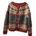 Ethnic Embroidery Knit Cardigan Women's Long Sleeve Open Front Sweater Gothic Style Fall Winter Fashion_ecoleips.com