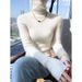 girl Knitted Inner Layer High Neck Autumn Winter New Slim Fit Slimming Sweater Women Outer Wear Long Sleeve Soft Comfortable_ecoleips.com