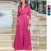 Stylish Ruched Long Sleeve Blouse High Waist Wide Leg Trousers Casual Matching Set_ecoleips.com