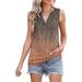 2026 Summer Trendy Women's Loose-Fitting Sleeveless V-Neck T-Shirt For Casual Wear_ecoleips.com