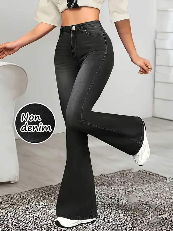 Women's Summer Flared Denim Pants Trendy Elegant Versatile for Commuters 2026 in Stock_ecoleips.com