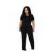 Women's Color Block Ribbed Knit Crop Top And Wide-Leg Pants Two-Piece Set Summer Trendy Oversized Loungewear_ecoleips.com