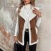 Women's Long Sleeveless Shearling Vest Coat – Trendy Faux Fur Layering Jacket With Button Closure & Pockets_ecoleips.com