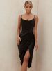K Fashionable And Sexy Slit Dress, Slim Fit Temperament, Sexy Suspender Slit Dress_ecoleips.com