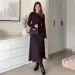 Talenza Women's Knitted Long Dress Autumn Winter Solid Loose Long Sleeve Tie Y2k Dress Casual Office Commuting Long Dress Female_ecoleips.com