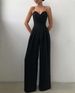 Women's Sling Waist Straight Floor-length Minimalist Sleeveless Jumpsuit Spring And Summer New Product_ecoleips.com