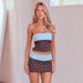 Women's Autumn Winter Strapless Color Blocking Polka Dot Dress Set Relaxed Everyday Wear Comfortable Feshion_ecoleips.com