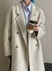 Luxury Double-Faced Alpaca Wool Coat – Oversized Korean Style Trench (Extended & Petite Sizes, Grey/Beige/Charcoal)_ecoleips.com