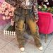 European And American Street Style Patchwork Multi-Pocket Jeans For Women, Trendy Straight-Leg Pants_ecoleips.com
