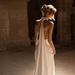 High-End Off-The-Shoulder Evening Gown White Halter Neck Elegant Dress For Banquets And Emcees_ecoleips.com