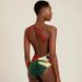 Women's Printed One-Piece Swimsuit With Shoulder Detail - Holiday Beach Swimwear_ecoleips.com