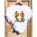 Cross-border Supply Of New Producs: European And American Syle Hear-prined Loose-fiing Shor-sleeve Women's_ecoleips.com