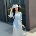 2025 Spring Summer New Style Tummy Control Slimming Tencel Waist Shirt Strap Satin Dress Two-Piece Set For Women_ecoleips.com