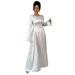Elegant High-Waisted Maxi Dress For Women Long Sleeved Autumn/Winter Fashion_ecoleips.com