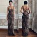 Sexy Leopard Print Backless V-neck Tie Summer Long Women's Slip Bodycon Dress_ecoleips.com