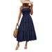 new Product 2025 Summer European And American Multi-color Women's Clothing Cross-border Elastic Off-shoulder_ecoleips.com