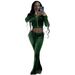 F171 European And American Women's Clothing Two-Piece Korean Velvet Solid Color Long Sleeve Sexy Crop Top Casual_ecoleips.com