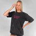 Women's Clothing Fashion All Match Chic Old Washed Black Pure Cotton Short Sleeved T Shirt All Match Lazy Trend_ecoleips.com