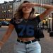 Summer Women's Casual Short Sleeve T-Shirt Crew Neck Printed Top European American Fashion Trend 2025_ecoleips.com