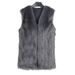Women's Faux Fur Vest V-Neck Elegant Casual Wear Winter Warm Chic Layering Piece_ecoleips.com