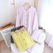 Women's Clothing Soft Cotton Waffle Lounge Set For Women - Breathable Long Sleeve PJ Set With Stand Collar, Minimalist Loungewear For Home & Outing_ecoleips.com