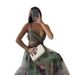 2025 New European And American Spring/Summer Mesh Printed Strap INS Vacation Casual Party Dress_ecoleips.com