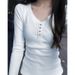 A Gentle, Autumnal-Style Winter Top In Korean Design: A Women's Long-Sleeved Base Shirt With A Round Neck And Made Of So_ecoleips.com