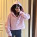 Women's Clothing Embroidered Hoodie Half Zip Loose Fit Fleece Lined Jacket Warm Top For Sports Yoga_ecoleips.com