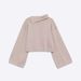 Fashion Soft Diagonal Neck Curled Short Knitted Sweater_ecoleips.com