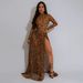 Sexy Leopard Print Mesh Long-Sleeve Dress With High Slit – Clubwear & Night Out Outfit For Women (S-XXL, Custom Designs Available)_ecoleips.com