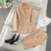Women's Clothing High End Suit Set Fashion Temperament Goddess Style Professional Suit Two Piece Suit_ecoleips.com