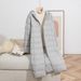 Women's Lightweight Long Hooded Down Jacket With Wavy Design, Slim Fit Winter Coat For Casual Wear (Beige, Pink, Gray, Brown, Black)_ecoleips.com