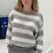 Aria Basics Aria Basics 2024 Winter New Women's Round Neck Striped Loose Lazy Versatile Long Sleeve Knitted Sweater For Women_ecoleips.com