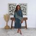 Women's Clothing Color Block Patchwork Denim Dress Loose Fit Mid-Length Frayed Edge Casual Summer Dress_ecoleips.com