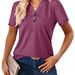 New Women's Clothing Collection For Spring/Summer 2026: Solid-Colored Tops With Buttoned Details, Stylish Short-Sleeved_ecoleips.com