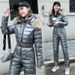 Women's Clothing Elegant Women's Jumpsuit With Fur Collar - Stylish Casual One-Piece Outfit For Office & Daily Wear, Comfortable Memory Fabric_ecoleips.com