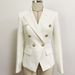 High Street Fashion 2026 Early Spring New Style Elegant Socialite Women's Double-Breasted Blazer With Metal Lion Head_ecoleips.com