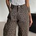 New European And American Spring/Autumn Leopard Print Versatile Jeans For Women, Vintage Design, Unique Loose Straight_ecoleips.com