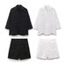 Women's Bohemian Style Lace Embroidery Shirt And Shorts Set Breathable Polyester Crochet Top Casual Vintage Romantic Outfit_ecoleips.com