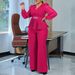 Women's Clothing New Ol Fashion Tongle Long Sleeved Top Wide Leg Pants Suit Two Piece Suit_ecoleips.com
