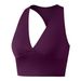 Cross-border Halter Neck Sports Bra For Women, Sexy V-neck Yoga Tank T, Outerwear Racerback With Fixed Cups, Fitness_ecoleips.com