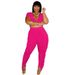 DN8701 Women's Fashion Summer New Tassel Long Pants Cross Short Sleeve Two-Piece Set_ecoleips.com