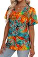 Alaroo Womens Summer Tops 2026 V Neck Short Sleeve Shirts Trendy Dressy Casual Vacation Outfits Printed_ecoleips.com