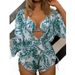 Aria Basics HNYHWKR European And American Three-piece Bikini With Waist-cinching Straps, Fashionable Long-sleeved Beach Sun_ecoleips.com